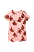 Sukienka w stylu t-shirt różowa w rybki