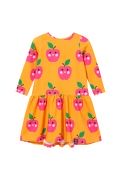 Sukienka tańcząca pomarańczowa w jabłuszka