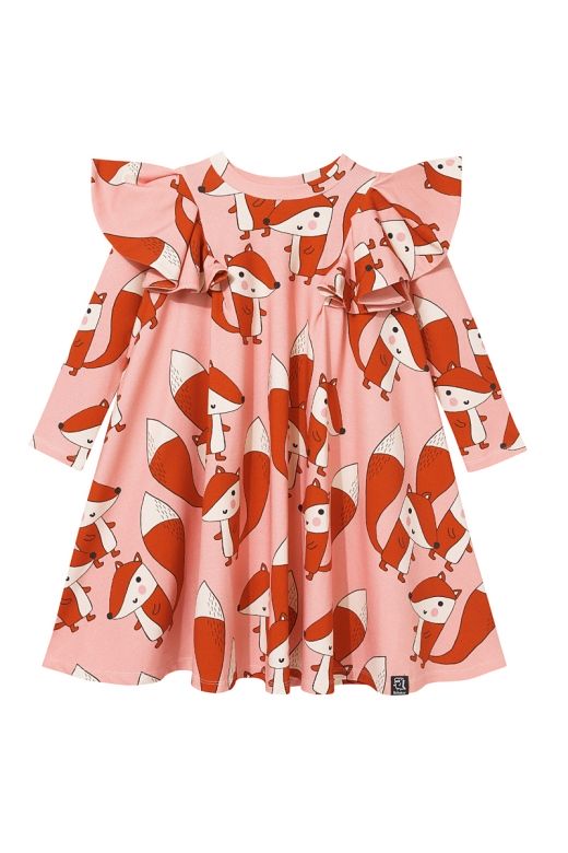 Sukienka "Pompom" różowa w liski