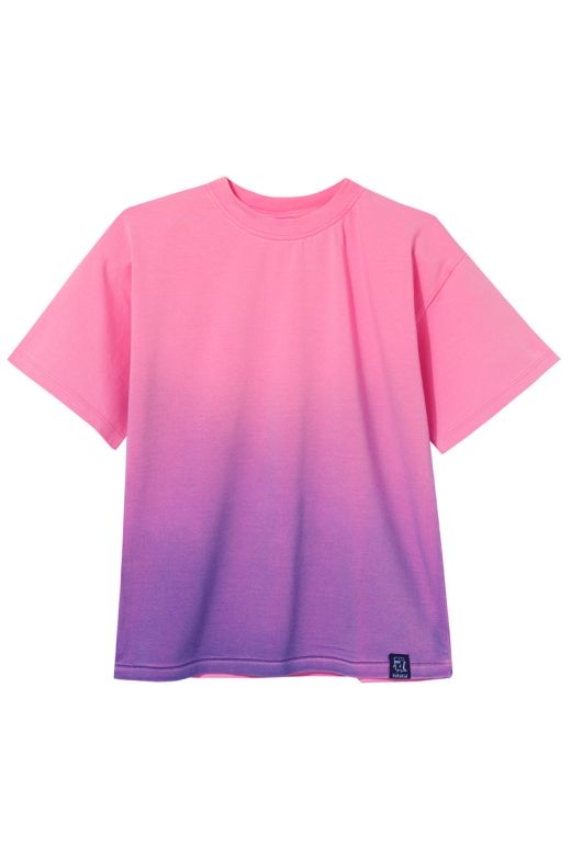 T-shirt fioletowy ombre