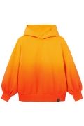 Bluza z kapturem oversized pomarańczowe ombre