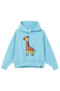 Oversized hoodie blue giraffe