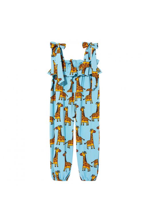 Jumpsuit blue giraffe