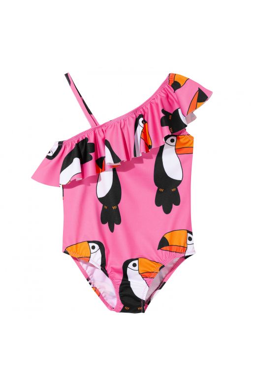 Onesie swimsuit pink tucan