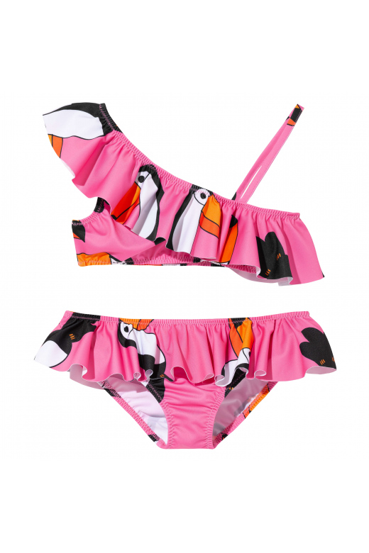 Bikini swimsuit pink tucan